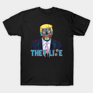 They Lie Trump Cartoon Zombie T-Shirt